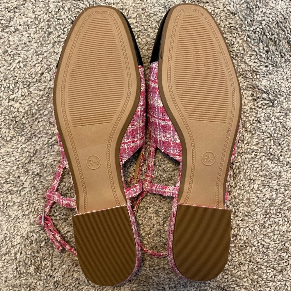 NWOT a new day Chic Pink and Black Women's Flats size 8 1/2 - Picture 2 of 6